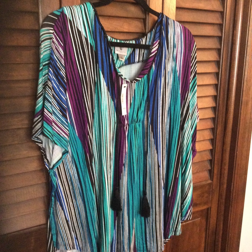 Ladies colorful tunic top by Worthington size Lg